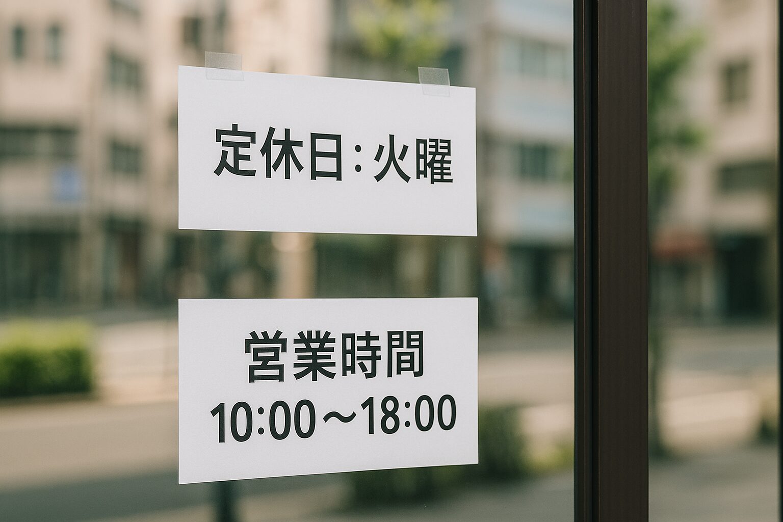 定休日・営業時間をチェック