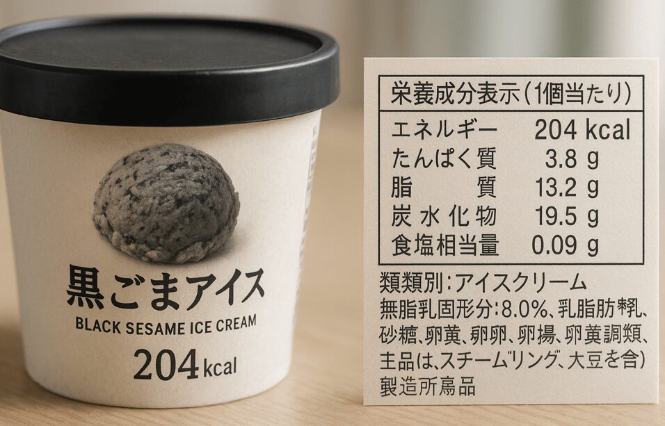 カロリーは?黒ごまアイスの栄養面