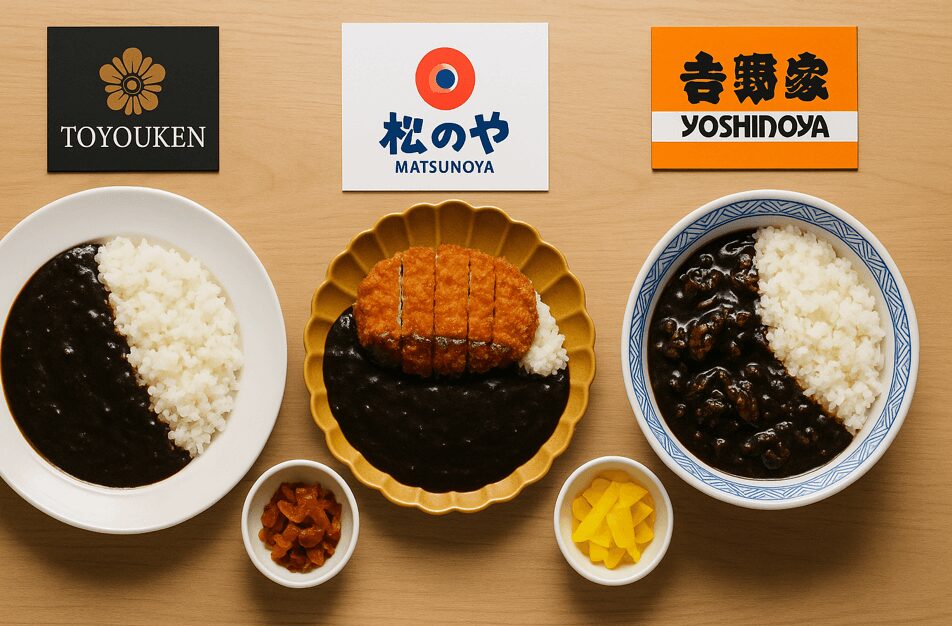 東洋軒・松のや・吉野家の黒カレー