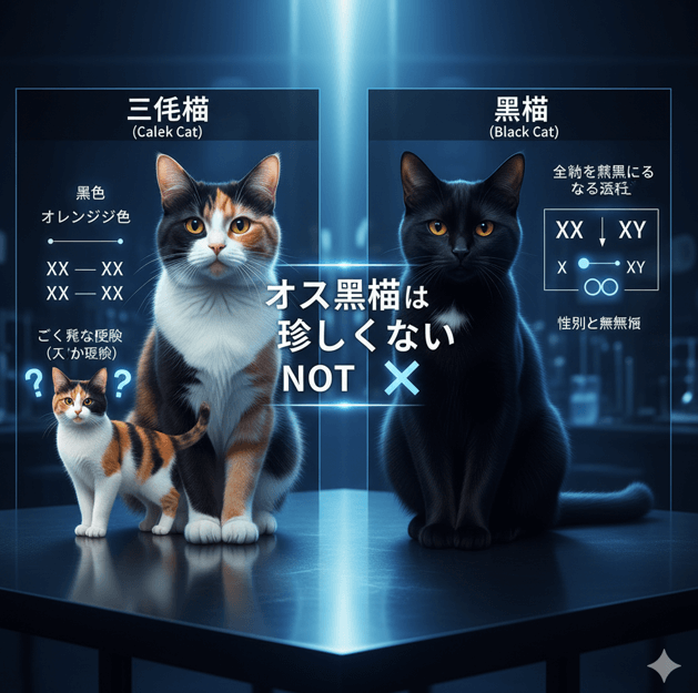 黒猫が生まれる確率と遺伝子の仕組み
