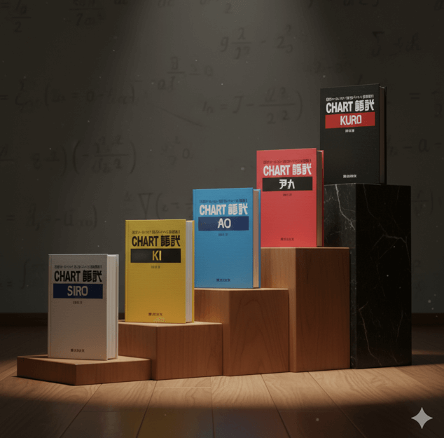 チャート式の色別難易度と位置づけ