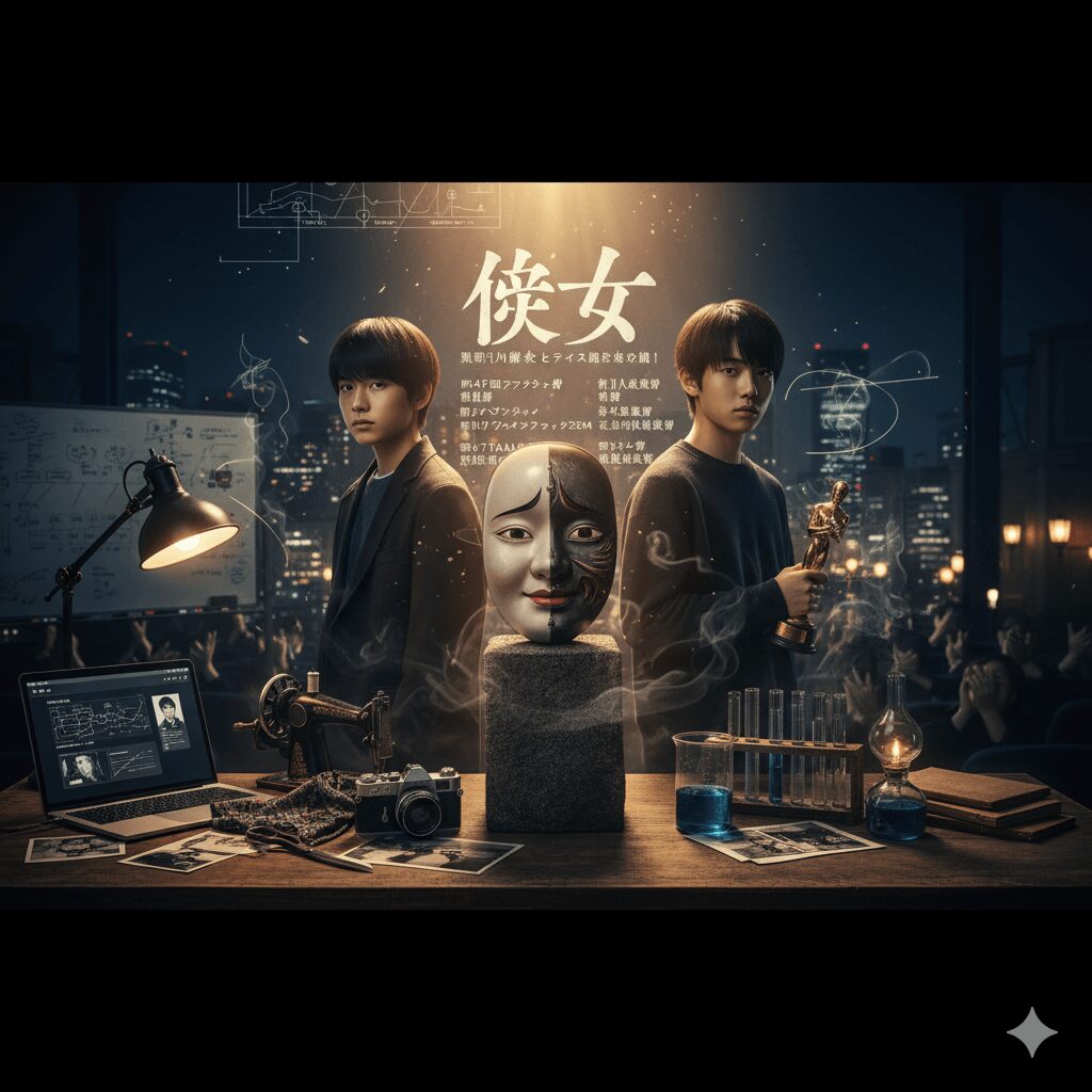 映画「怪物」での世界的な評価と受賞歴を象徴する、スポットライトが当たる権威ある舞台